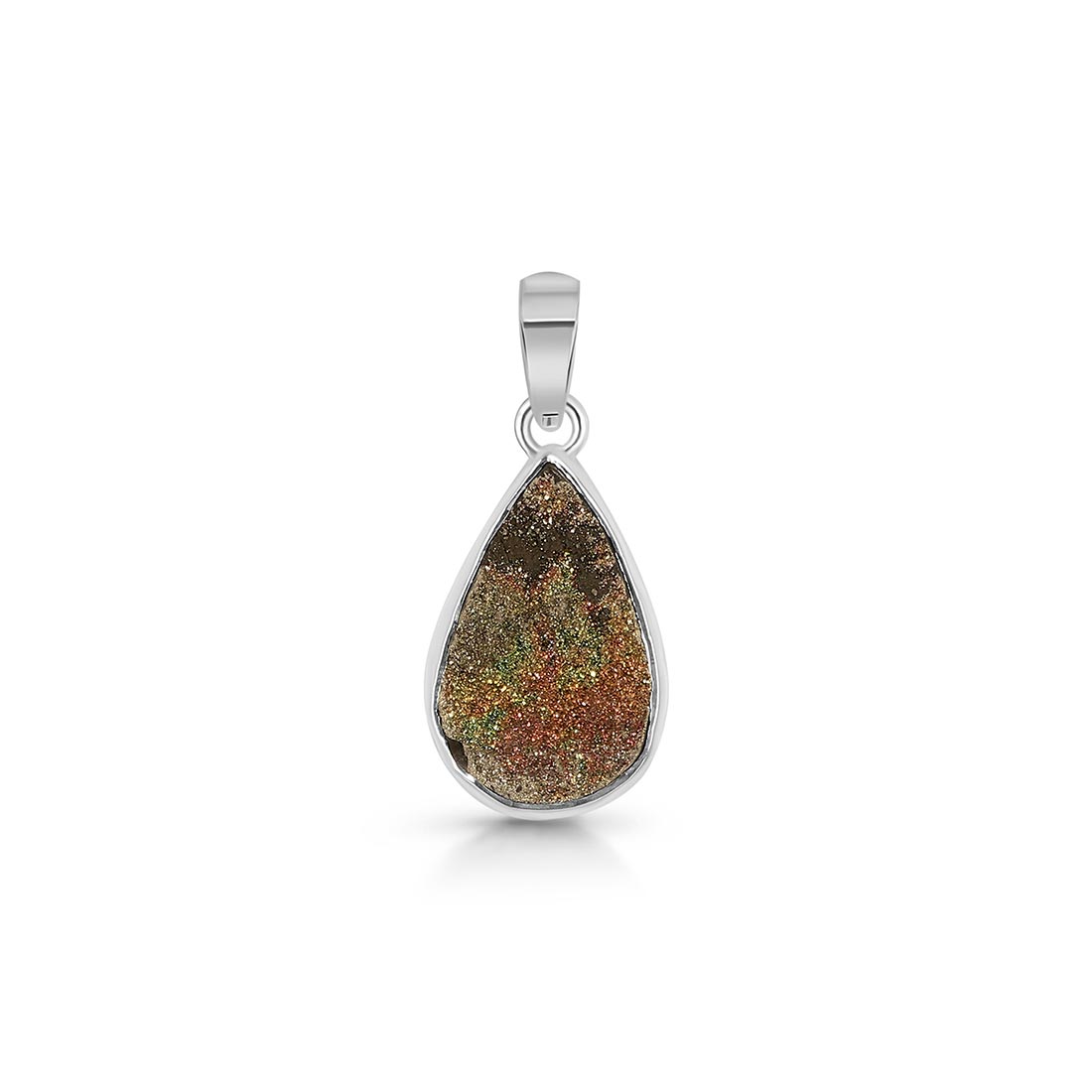 Spectropyrite Druzy Pendant-(SPD-P-1.)